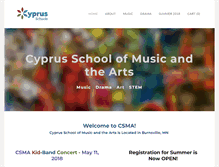 Tablet Screenshot of cyprusmusicarts.com